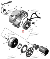 Статор в сборе включает no 14 15 Can-Am Commander MAX 1000R EFI XT (2024) (420685923)