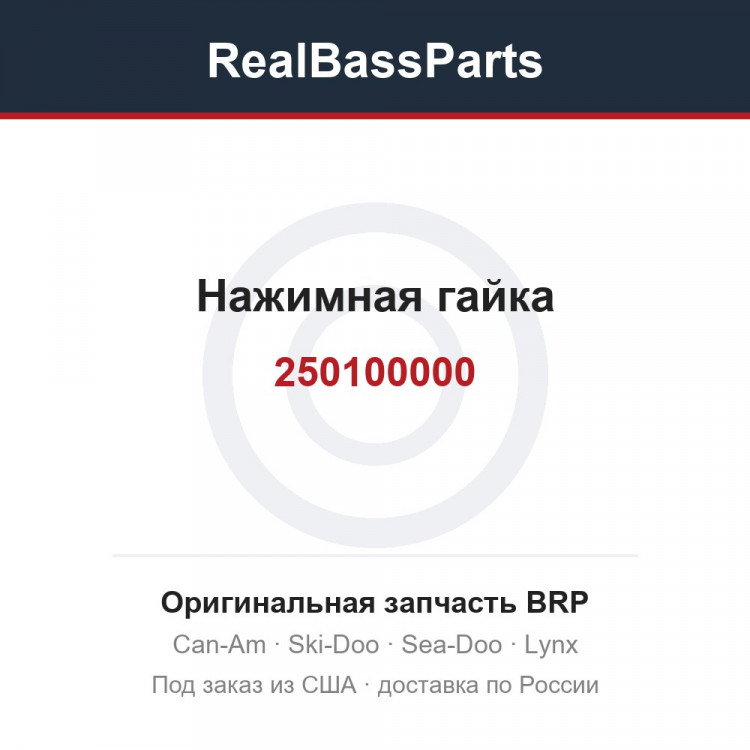 250100000 Нажимная гайка