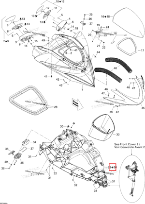 Нижний STORAGE крышка Sea-Doo 269501683