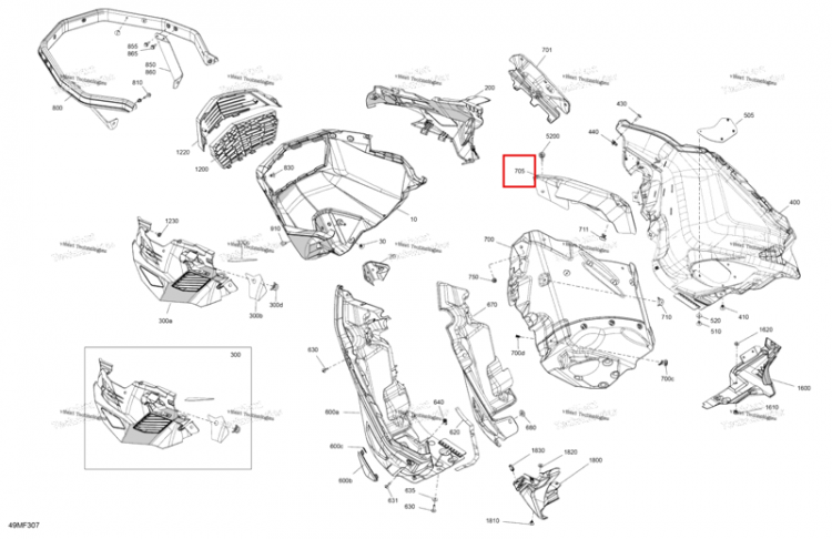 Acoustic панель Ski-Doo Expedition LE 900 ACE Turbo (2026) (502008776)