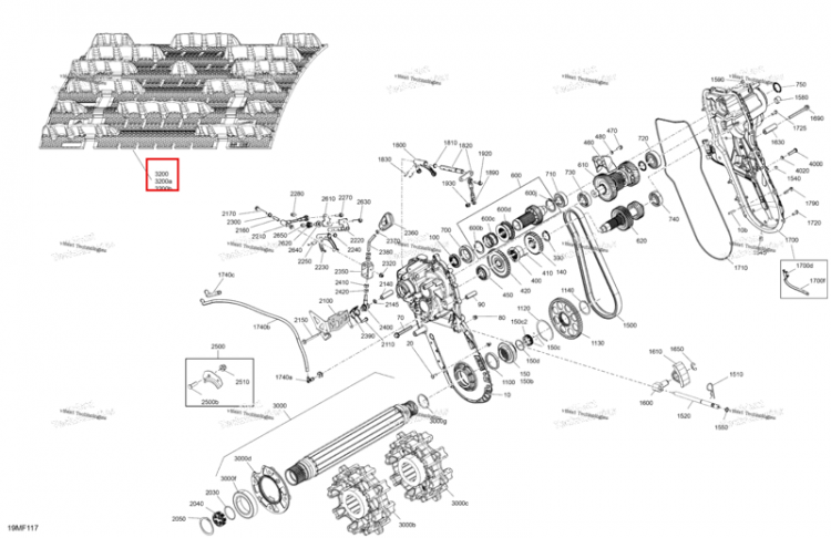 Гусеница 24 × 154 × 1,5 включает 3200 to 3200 b Ski-Doo Skandic SE 900 ACE (2026) (504154714)