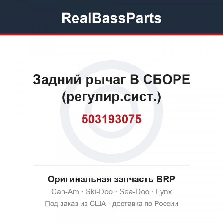 503193075 Задний рычаг В СБОРЕ (регулир.сист.)