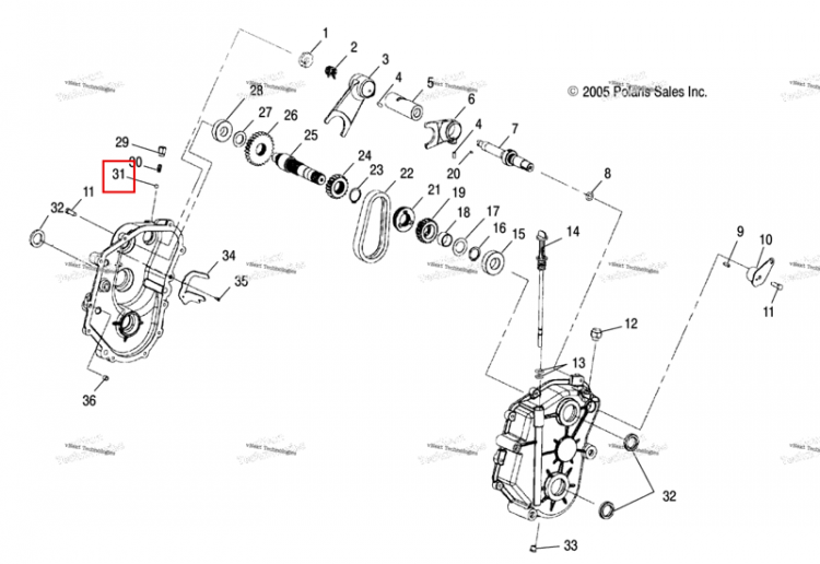 Шариковый фиксатор 10 Polaris Widetrak LX (2006) (7080310)