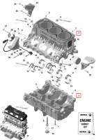 Цилиндр блок включает no 1 10 Sea-Doo GTX 170 (2023) (420893521)