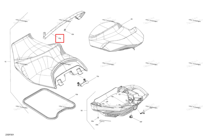 Сиденье ремень Argent Sea-Doo GTX 325 Limited (2026) (269003387)