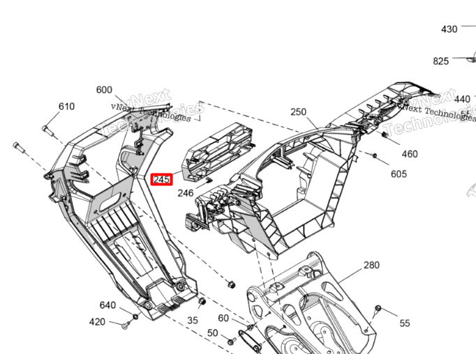 705016613 Решетка панели передней Can-Am