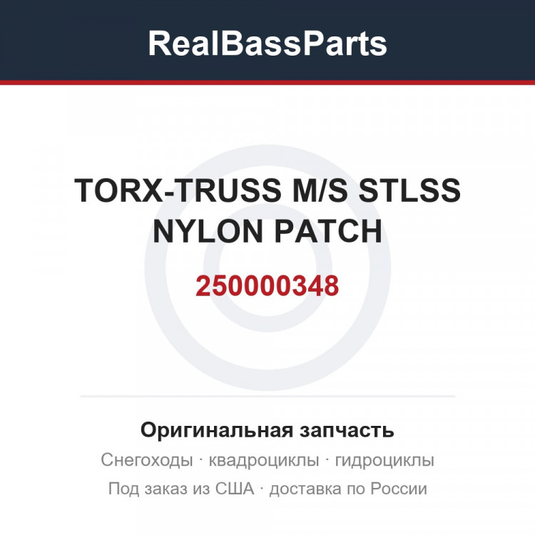 250000348 TORX-TRUSS M/S STLSS NYLON PATCH
