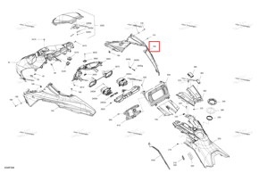 Scandi синий правый задний капот Ski-Doo 517309658