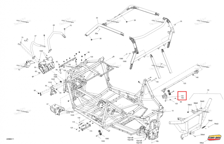 Правый задний крепление опора Can-Am Maverick Sport 1000R XRC (2022) (705211571)