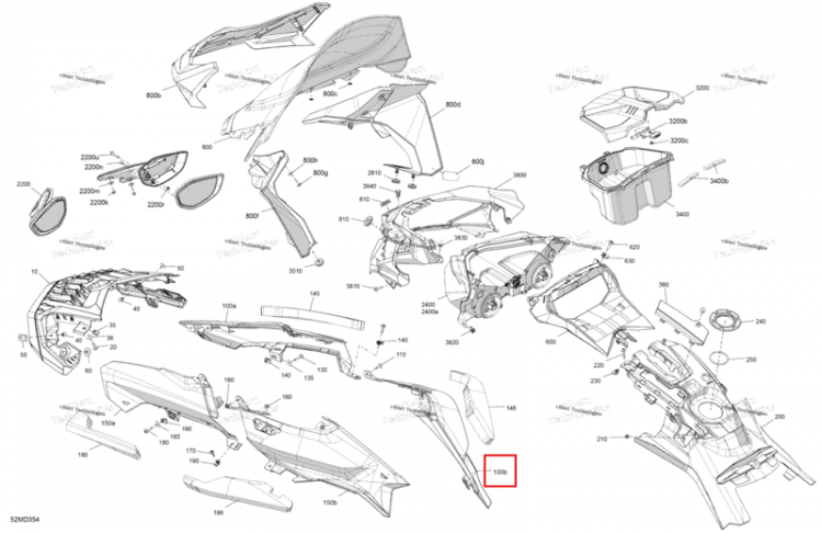 Tundra зелёный правый задний капот Ski-Doo Expedition 850 E-TEC SE (2024) (517308978)
