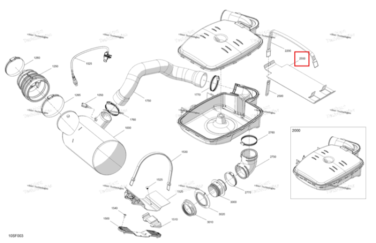 Cut Insulating накладка Sea-Doo RXP 325 X (2026) (293830254)
