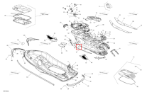 Правый подножка крышка Sea-Doo RXT (2016) (291002695)