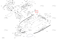 Глубокий чёрный левый Knee накладка в сборе модель глубокий чёрный Sea-Doo RXT-X 300 (2023) (291005051)