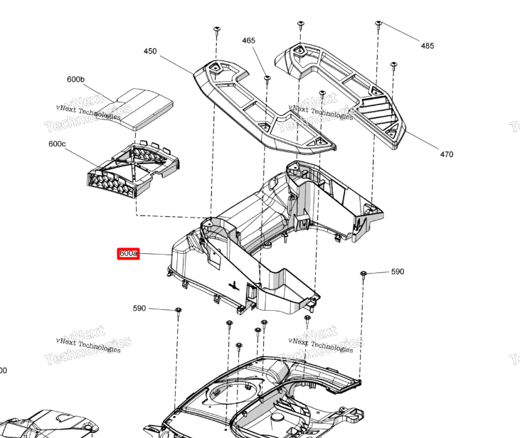508001301 Корпус воздухозаборника Ski-Doo 508001182 