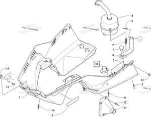 Чёрный Belly с полукруглой головкой выпускной Ski-Doo 2712-084