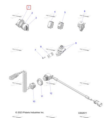4081556 Выключатель ключ 3 POS MT SLV включает 2,3