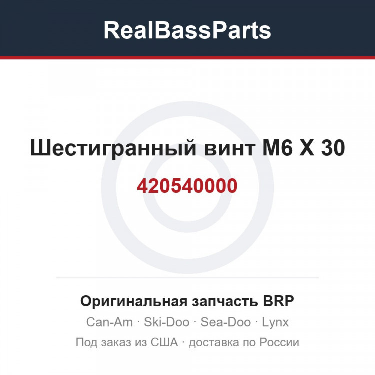 420540000 Шестигранный винт M6 X 30