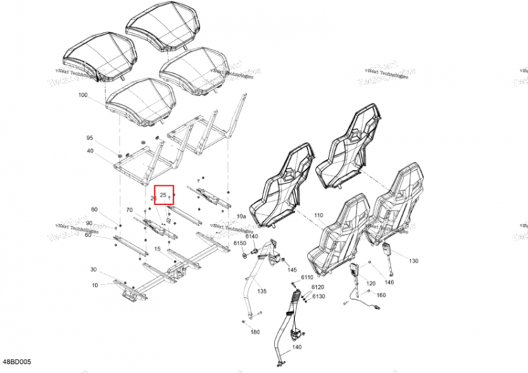 Сиденье упор Can-Am Commander MAX 1000R EFI XT (2024) (708003672)