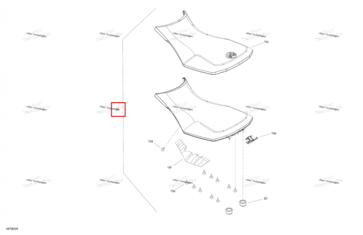 Водителя сиденье Liquid Titan Can-Am Outlander 1000R EFI XMR (2022) (708003341)