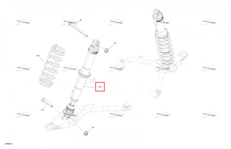 Амортизатор Can-Am Outlander 4x4 XMR 1000R (2025) (706205357)