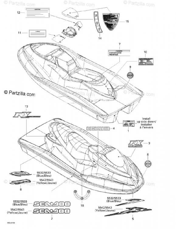 219901776 SEA-DOO - DECAL-WARNING