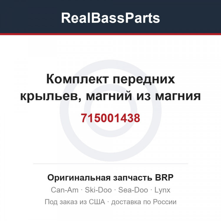 715001438 Комплект передних крыльев, магний из магния