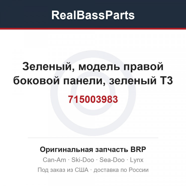 715003983 Зеленый, модель правой боковой панели, зеленый T3