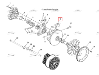 Втулка груз в сборе 3 Polaris Widetrak LX (2006) (1321526)