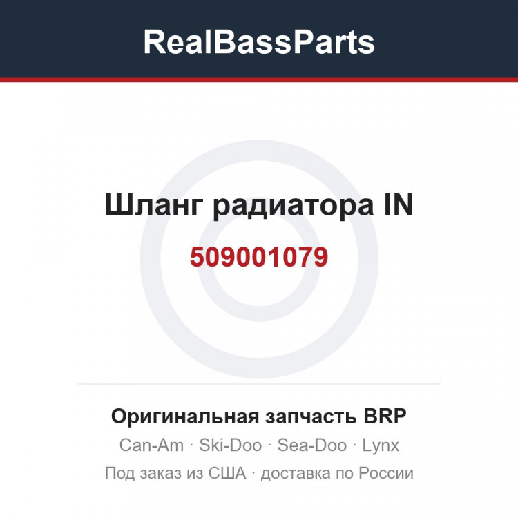 509001079 Шланг радиатора IN