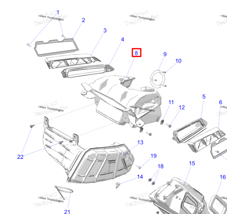 1208914 Корпус впускной Polaris