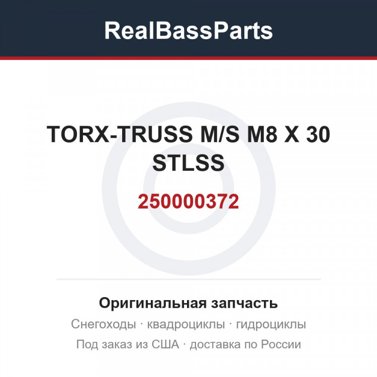 250000372 TORX-TRUSS M/S M8 X 30 STLSS