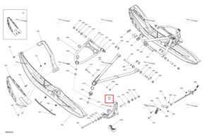 Neo жёлтый правый лыжа Leg 5 Ski-Doo 505075690