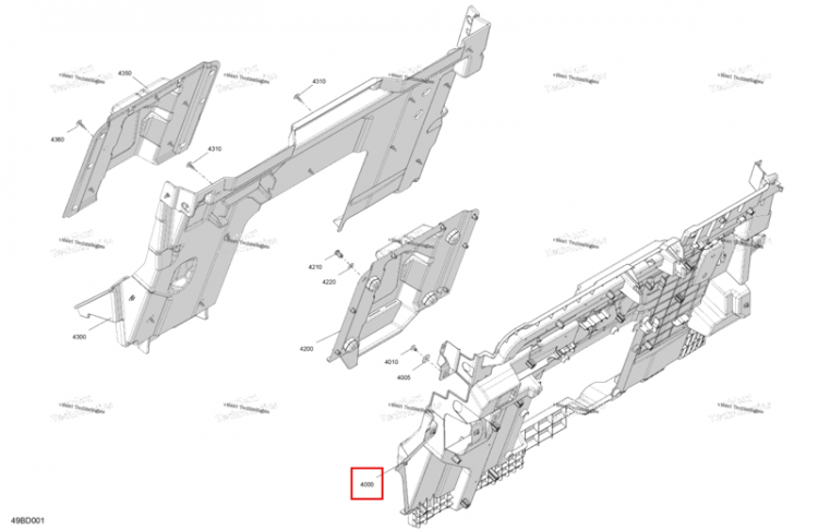 Задний Bulkhead Can-Am Commander MAX 1000R EFI XT (2024) (707901139)