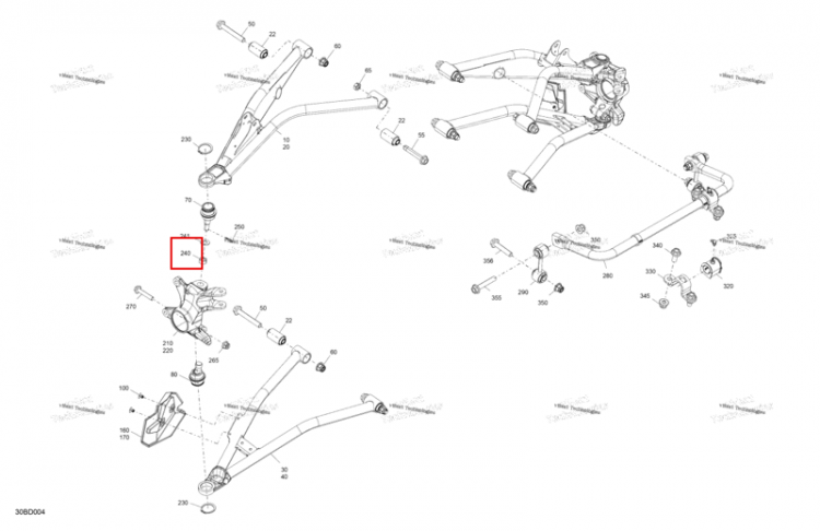 Гайка шестигранная M12 Can-Am Commander MAX 1000R EFI XT (2024) (250100239)