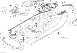 Правый передний крышка в сборе Sea-Doo 291002940