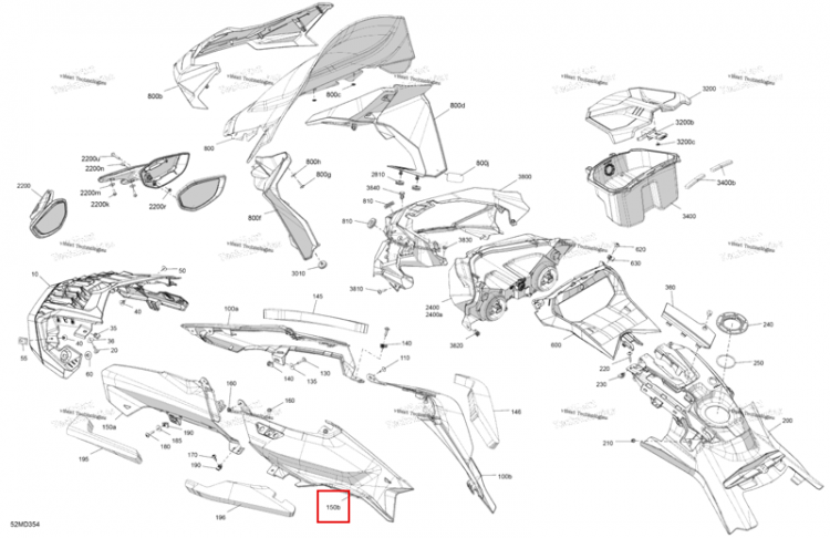 Tundra зелёный левый задний капот Ski-Doo Expedition 850 E-TEC SE (2024) (517308981)