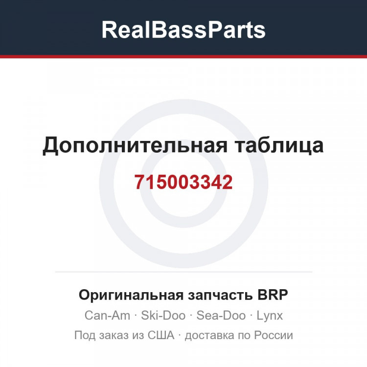 715003342 Дополнительная таблица