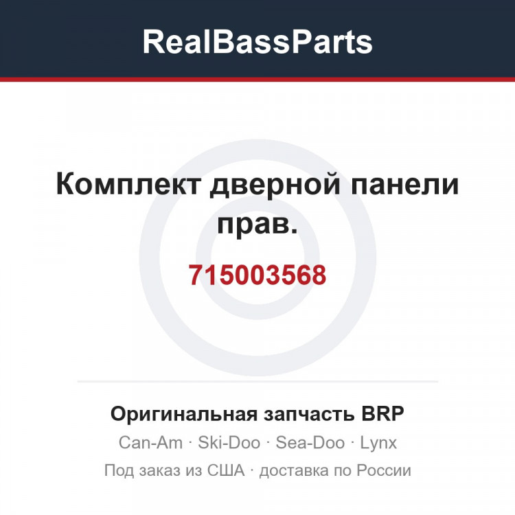 715003568 Комплект дверной панели прав.