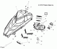5437836 Сетка впуска правая Polaris VENT, INTAKE, RIGHT HAND
