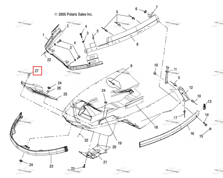 Болт комплект Polaris Widetrak LX (2006) (7515175)