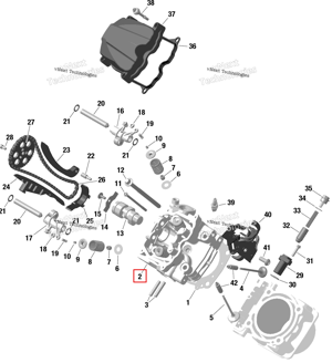 Головка цилиндра в сборе включает no 2 3 Can-Am 420623931