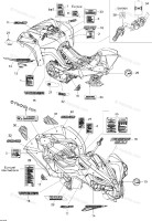 704901298 DECALQUE GAUCHE*LH.DECAL  Наклейка передняя нижняя, левая