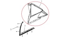 5438224 Стекло ветровое 14" 355 mm для снегоходов Polaris RMK 5438224