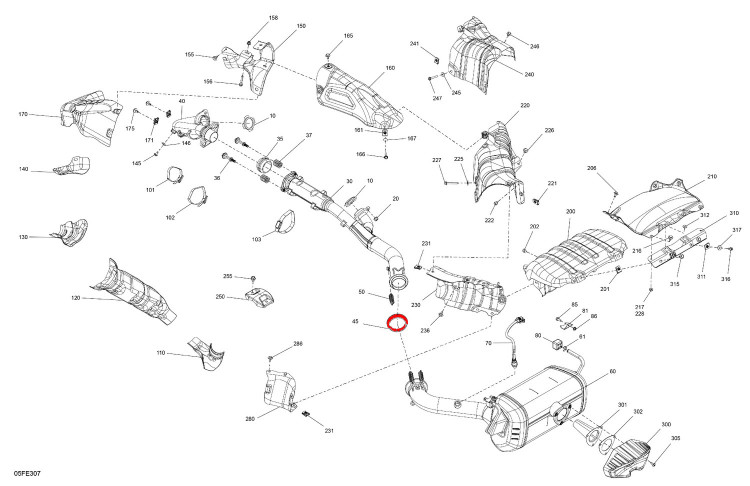 707603179 Кольцо уплотнительное глушителя для квадроциклов Can-Am OUTLANDER G3