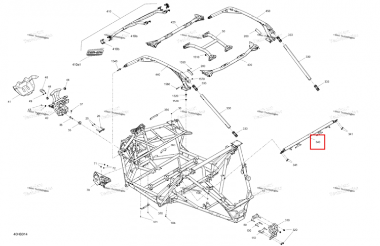 Safety ремень крепление Can-Am Maverick Turbo RR XRC (2022) (705210001)