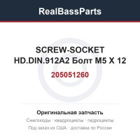 205051260 SCREW-SOCKET HD.DIN.912A2  Болт M5 X 12
