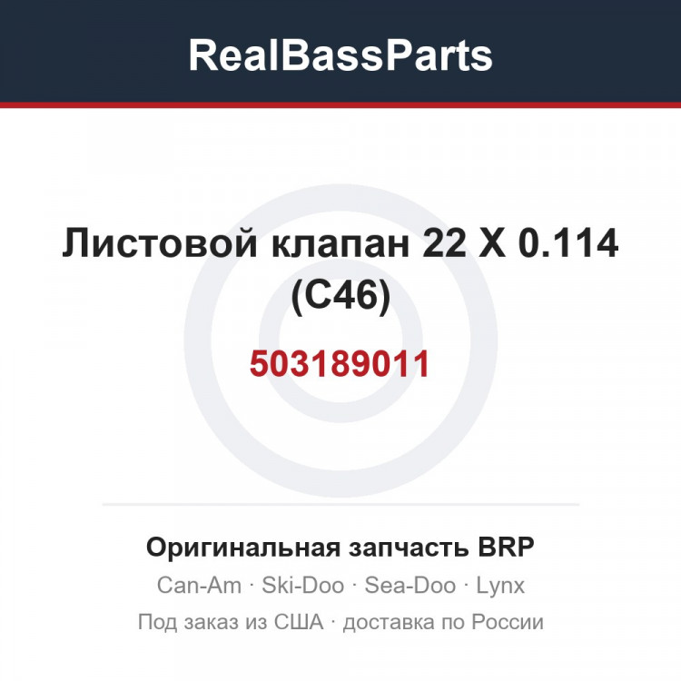 503189011 Листовой клапан 22 X 0.114 (C46)