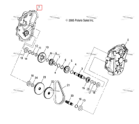 GEARCASE правый Polaris Widetrak LX (2006) (3234175)