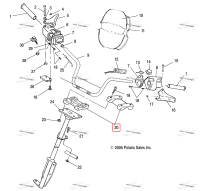 Руль блок MEDIUM глянцевый B Polaris Widetrak LX (2006) (5630187-067)