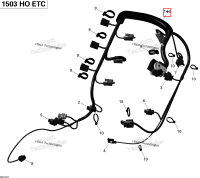 Двигатель жгут проводов в сборе включает 1 to 8 Sea-Doo RXT-X 260 RS (2012) (420665204)